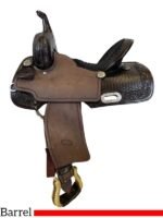 Billy Cook barrel saddle Half Breed Floral 14 to 16 inch 1424