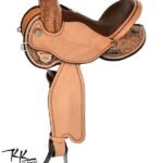 Circle Y barrel racer saddle Kelly Kaminski 1522