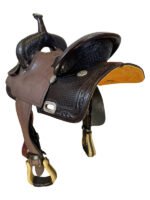 Billy Cook barrel saddle Half Breed Floral 14 to 16 inch 1424 - Image 3