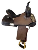 Billy Cook barrel saddle Half Breed Floral 14 to 16 inch 1424 - Image 4