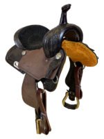Billy Cook barrel saddle Half Breed Floral 14 to 16 inch 1424 - Image 5