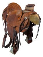 14.5 Inch Used C Schwarz Ranch Saddle - Image 3
