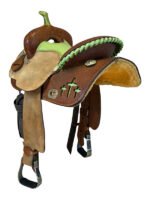14 Inch Used HR Hud Roberts Barrel Saddle - Image 2