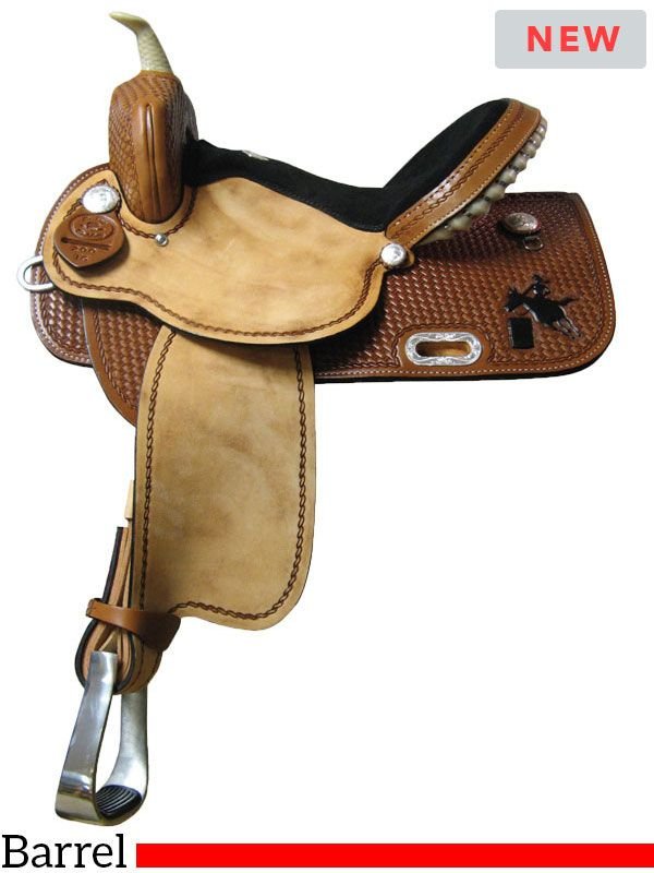 14-to-16-south-bend-saddle-co-barrel-saddle-213br-77 South Bend Barrel Saddle 213BR - Image 1