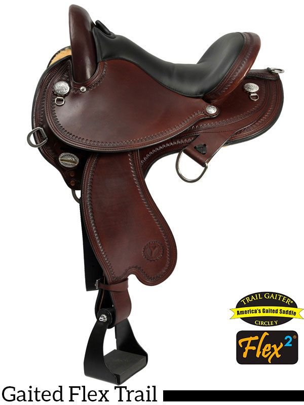 15-16-17-flex2-virginia-endurance-trail-gaiter-circle-y-saddle-1588-circle-y-saddle-pad-for-1-2-price-or-cash-discount-110 Circle Y endurance saddle Virginia Flex2 1588 gaited - Image 1