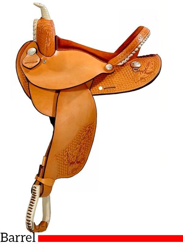 15-16-barrel-saddle-dakota-made-dk-315-70 Dakota barrel saddle western 14 to 16 inch 315 - Image 1