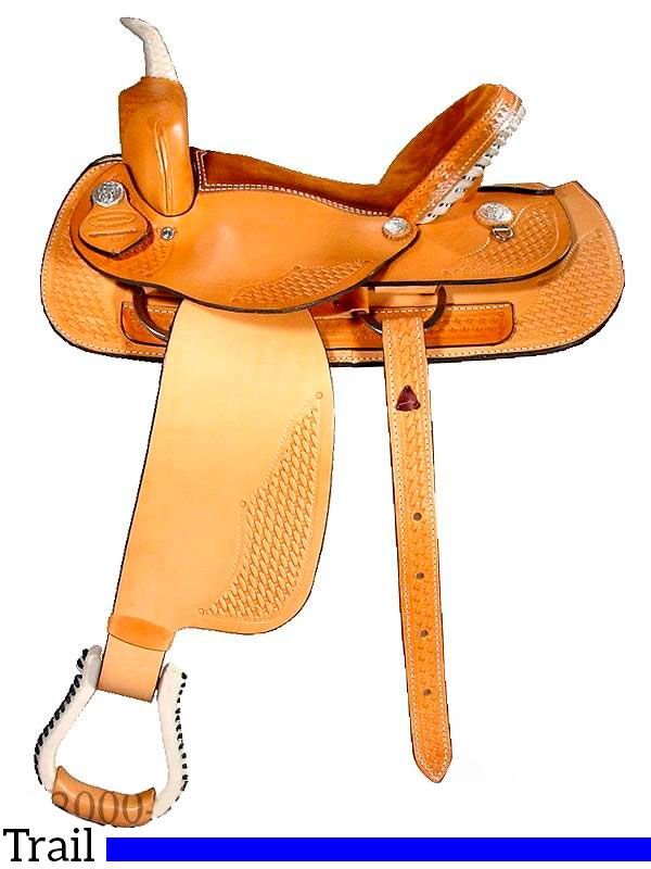 15-16-custom-dakota-saddlery-trail-saddle-qh-and-fqhb-bars-available-dk350lo-69 Dakota trail saddle light oil 15 or 16 inch 350 - Image 1