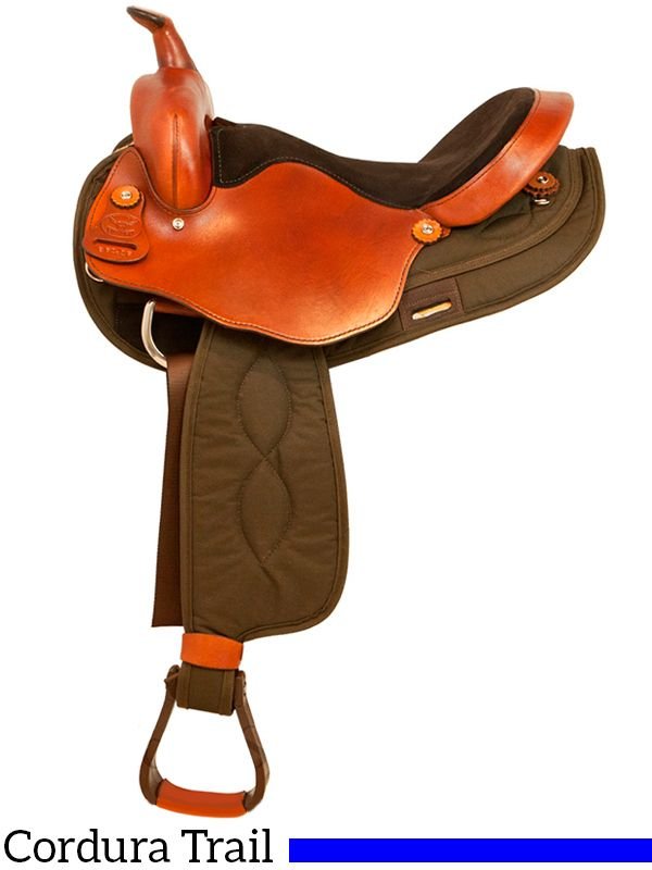 15-17-big-horn-haflinger-trail-saddle-291-extra-wide-tree-83 Big Horn Haflinger saddle lightweight 15 to 17 inch - Image 1
