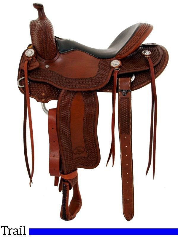 15-5-16-billy-cook-tipton-trail-saddle-usa-made-10-1737-88 Billy Cook trail saddle Tipton 15.5 to 17 inch - Image 1