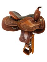 Crates Hand-Tooled Ladies Reining Saddle - Image 3