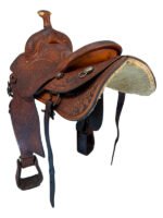 15.5 Inch Used Bill Gromer Roping Saddle - Image 2