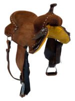 15.5 Inch Used HR Saddlery Barrel Saddle - Image 4