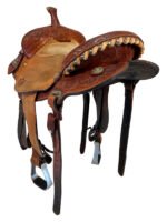 HOLD 2026/03/16j 15 Inch Used Cactus Saddlery Charmayne James Barrel Saddle Wide Tree - Image 2