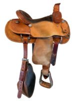 15 Inch Used HR Hud Roberts Roping Saddle - Image 5