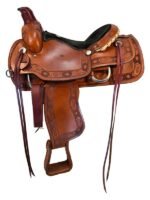 15 Inch Used Rocking R Roping Saddle