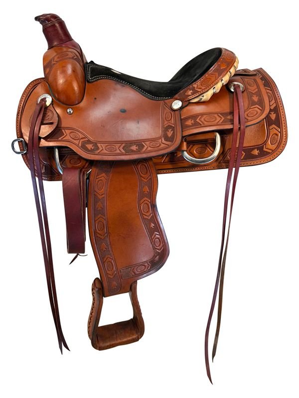 15-inch-used-rocking-r-roping-saddle-58 15 Inch Used Rocking R Roping Saddle - Image 1