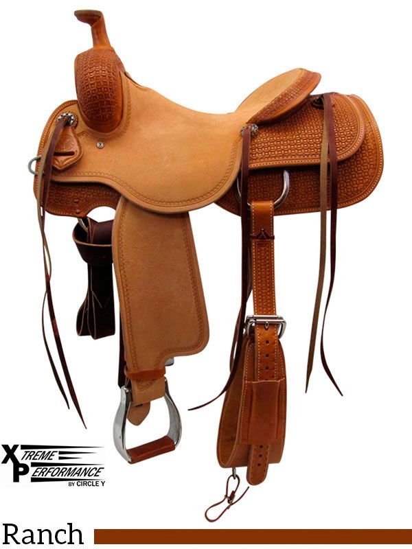 16-16-5-17-xtreme-performance-dodge-cowhorse-ranch-sorter-saddle-by-circle-y-1389-circle-y-saddle-pad-for-1-2-price-or-cash-discount-99 15-17 Inch Circle Y Dodge Sorter Saddle - Image 1