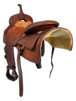 16.5 Inch Used Bobs Custom Cutting Saddle - Image 2