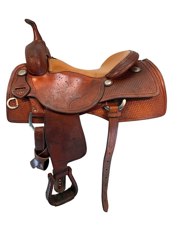 16-5inch-used-bobs-custom-cutting-saddle-14 16.5 Inch Used Bobs Custom Cutting Saddle - Image 1