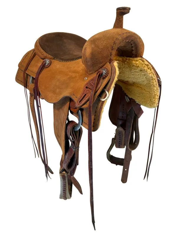 16-5inch-used-laredo-trail-saddle-wide-tree-67 16.5 Inch Used Laredo Trail Saddle - Image 1