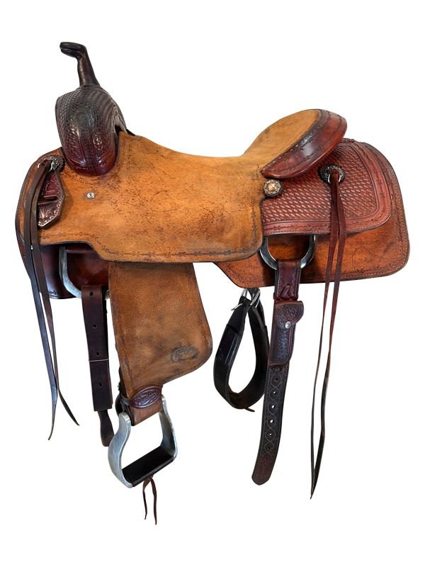 16-5inch-used-reinsman-ken-mcnabb-ranch-saddle-32 16.5 Inch Used Reinsman McNabb Ranch Saddle - Image 1