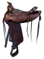 16.5 Inch Used Smittys Custom Roping Saddle