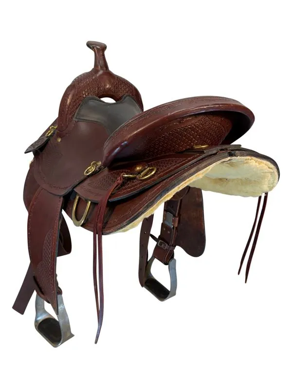 16-inch-used-american-saddlery-trail-saddle-wide-tree-939-31 16 Inch Used Circle Y Daisetta Saddle - Image 1
