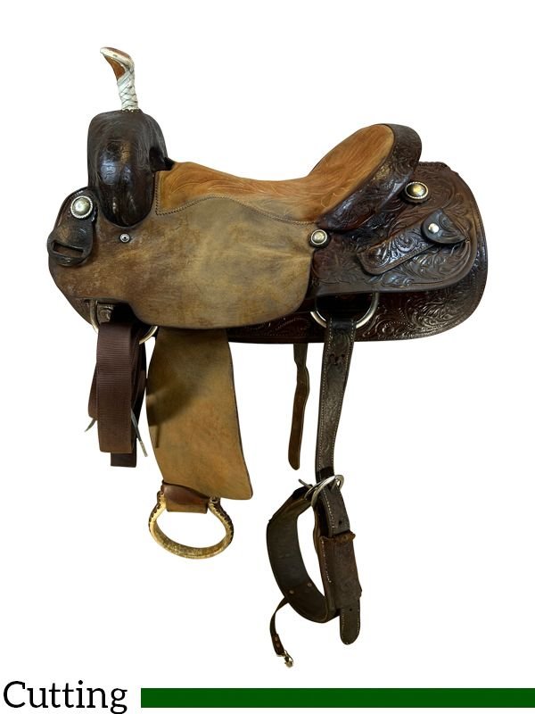 16-inch-used-billy-cook-cutting-saddle-790-free-shipping-14 16 Inch Used Billy Cook Cutting Saddle - Image 1