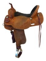 16 Inch Used Billy Cook Roughout Floral Saddle
