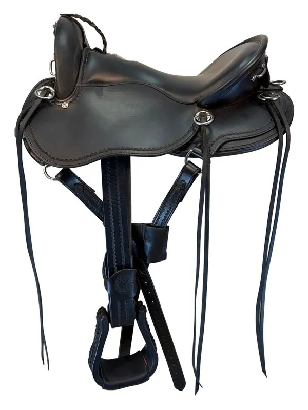 16-inch-used-circle-y-jg-crossover-endurance-trail-saddle-wide-flex-tree-1753-53 16 Inch Used Circle Y Crossover Saddle - Image 1
