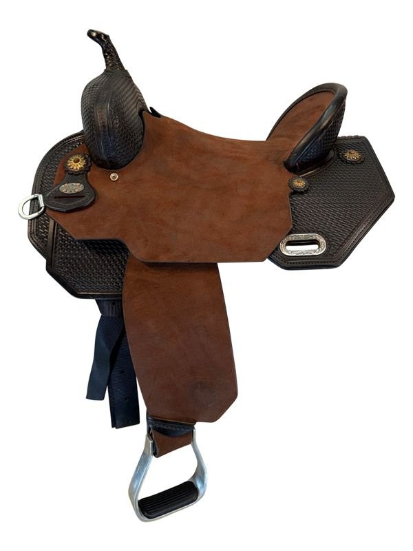 16-inch-used-circle-y-sarah-rose-prairie-rose-barrel-saddle-medium-flex-tree-1401-63 16 Inch Used Circle Y Prairie Rose Saddle - Image 1