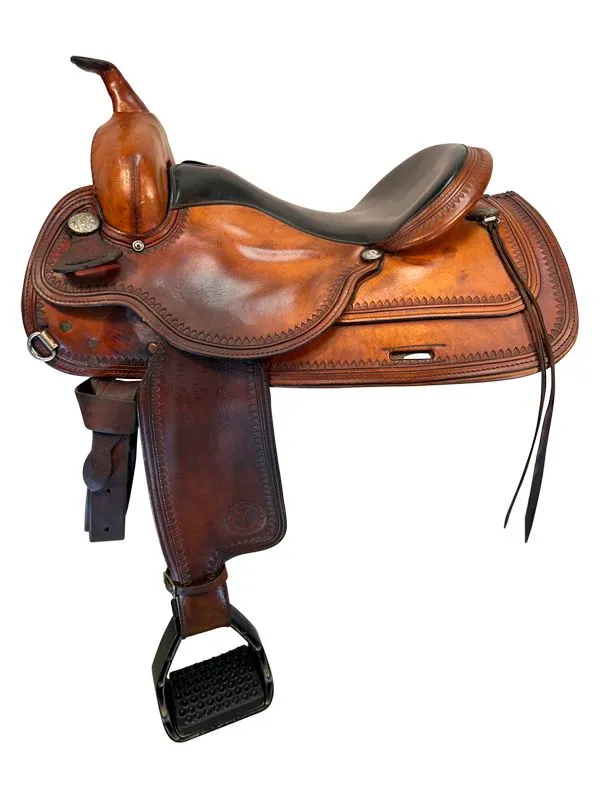 16-inch-used-circle-y-trail-saddle-1551-25 16 Inch Used Circle Y Trail Saddle - Image 1