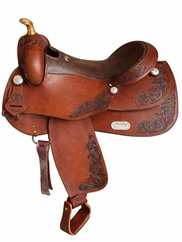 16inch-dp-saddlery-oakleave-reiner-saddle-2208pl-5189-11 16 Inch DP Oakleave Reiner Saddle - Image 1