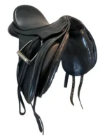 17.5 Inch Used Bates Dressage Saddle - Image 4