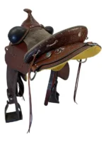 17.5Inch Used Henry Miller Double Creek Trail Saddle Wide Tree - Image 2