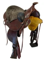 17.5Inch Used Henry Miller Double Creek Trail Saddle Wide Tree - Image 4