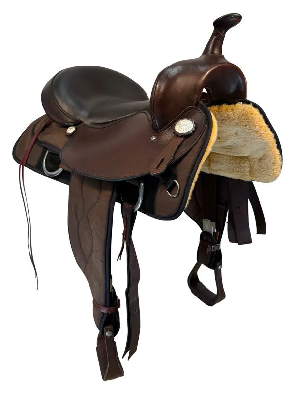 17-inch-used-big-horn-cordura-trail-saddle-wide-tree-299-33 Used Big Horn Cordura Trail Saddle - Image 1