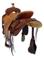 17 Inch Used HR Hud Roberts Ranch Saddle - Image 2