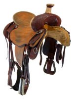 17 Inch Used HR Hud Roberts Ranch Saddle - Image 4