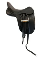 18 Inch Used Bates Isabella Dressage Saddle - Image 3