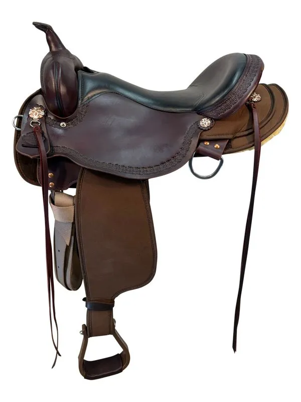 18-inch-used-circle-y-high-horse-daisetta-cordura-trail-saddle-wide-tree-6914-29 18 Inch Used Circle Y Daisetta Saddle - Image 1