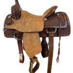 Billy Cook ranch cutter saddle Basket Stamped 8965