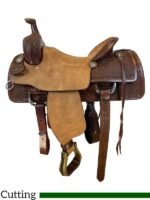 Billy Cook ranch cutter saddle Basket Stamped 8965