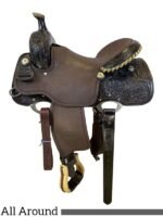 Billy Cook all around saddle Floral 14 to 17 inch 2445 - Image 2