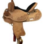 Billy Cook barrel saddle BW Roughout Floral 1935