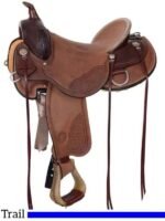 Circle Y trail saddle Brazos Wood 2612 with free pad