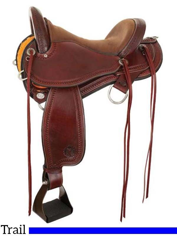 circle-y-grey-forest-trail-saddle-42 Circle Y trail saddle Grey Forest 15 to 18 inch 1689 - Image 1