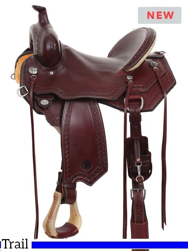 cy-jackson-flex2-trail-saddle-2477-17 Circle Y trail saddle Jackson Flex2 14 to 18 inch 2477 - Image 1