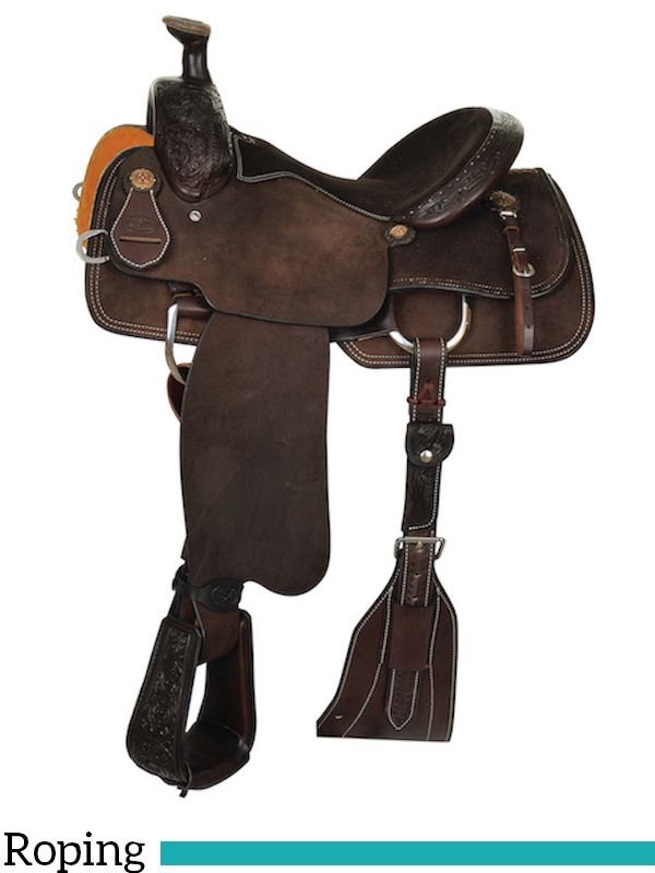 cy-lipan-roper-4421-32 14-17 Inch Circle Y Lipan Roping Saddle - Image 1