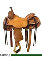 HR Hud Roberts ranch cutter saddle 15.5 to 17 inch 729H - Image 2